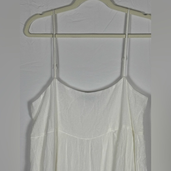 NWOT Lulus Boardwalk Bliss White Tiered Asymmetrical Midi Dress- M - Picture 7 of 13